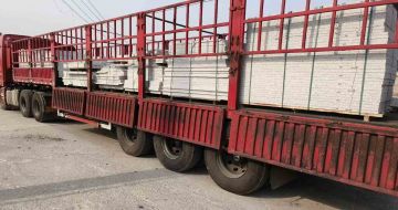 乌兰察布 白麻荔枝面外墙干挂，工厂装车日常