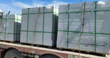 乌兰察布 芝麻白花岗岩地铺石装车日常