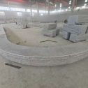 乌兰察布 芝麻白异形坐凳，自然面光面弧形加工