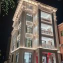 乌兰察布 芝麻白花岗岩别墅外墙夜间效果