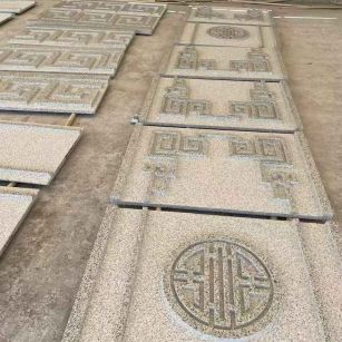 乌兰察布 白麻花岗岩外墙立面雕刻板