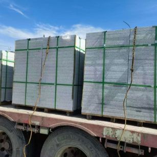 乌兰察布 芝麻白花岗岩地铺石装车日常