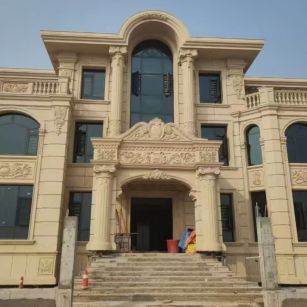 乌兰察布 黄金麻花岗岩别墅外墙干挂