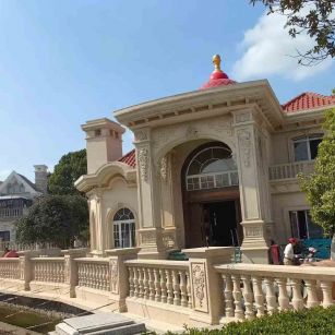 乌兰察布 黄金麻花岗岩欧式别墅