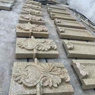 乌兰察布 黄金麻花岗岩别墅外墙雕刻板