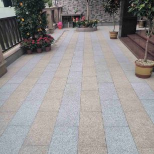 乌兰察布 黄金麻白麻荔枝面庭院铺装展示