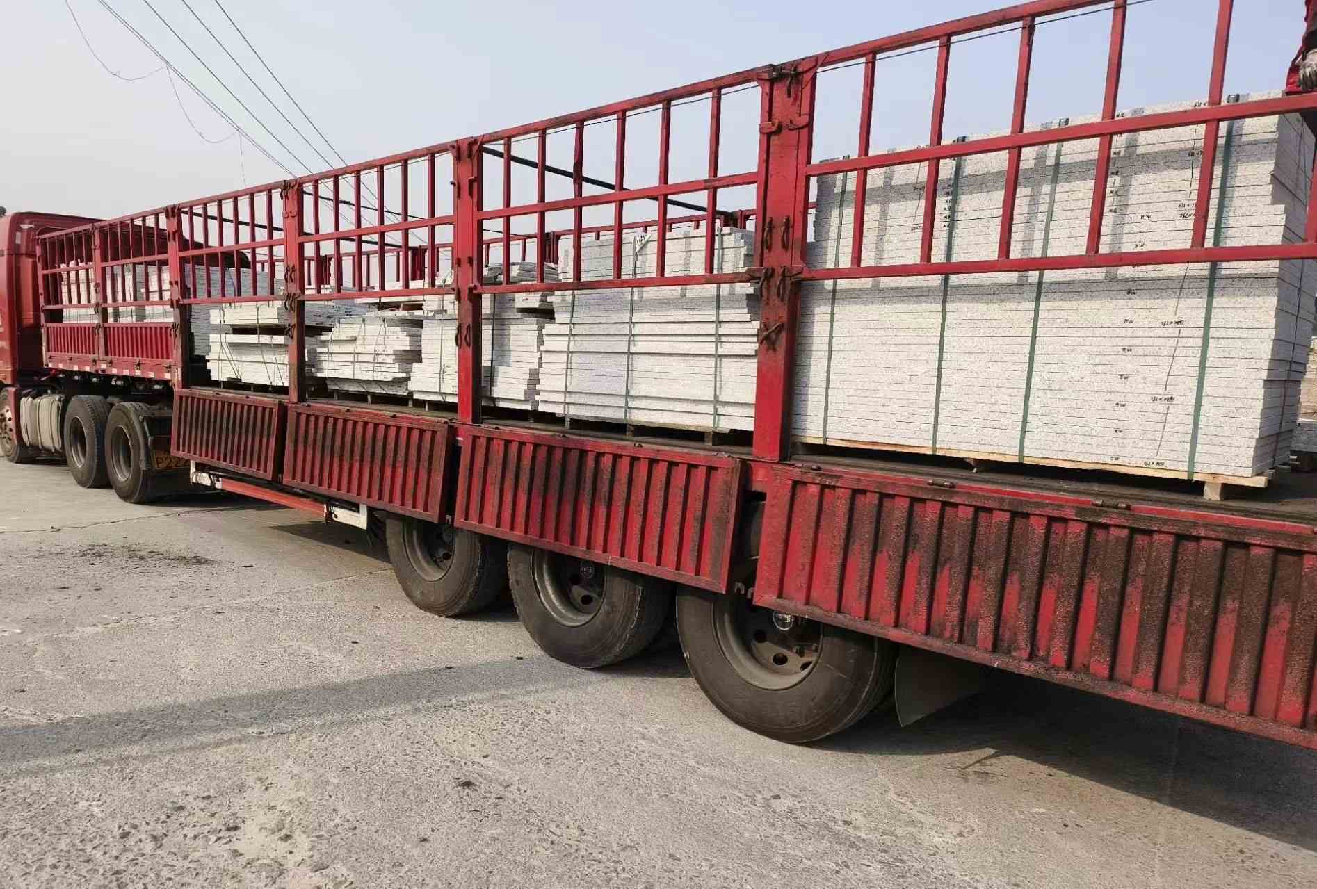 乌兰察布 白麻荔枝面外墙干挂，工厂装车日常