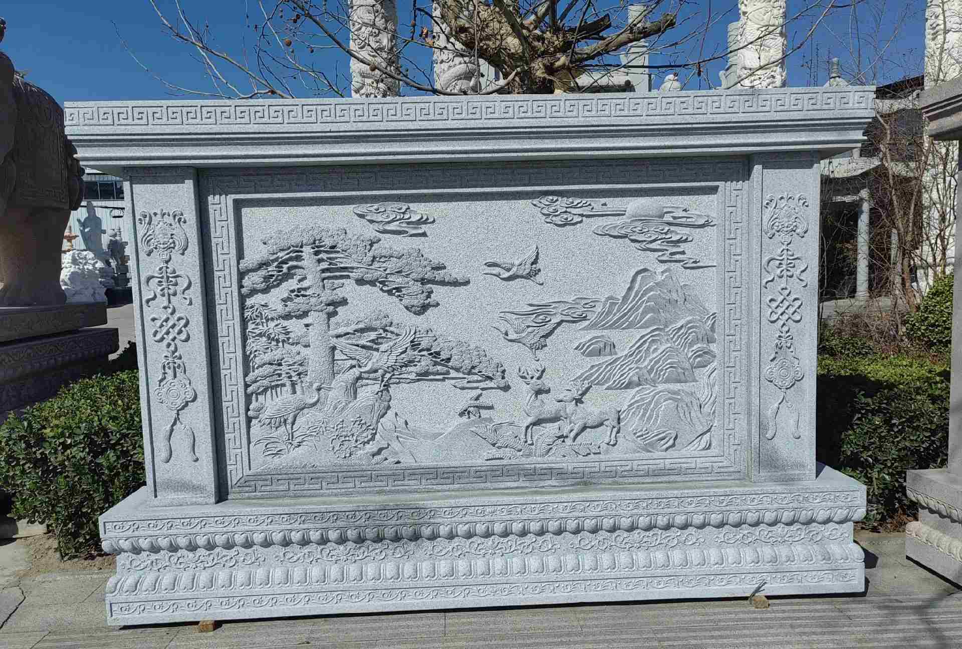 乌兰察布 芝麻白大型照壁，屏风，影壁