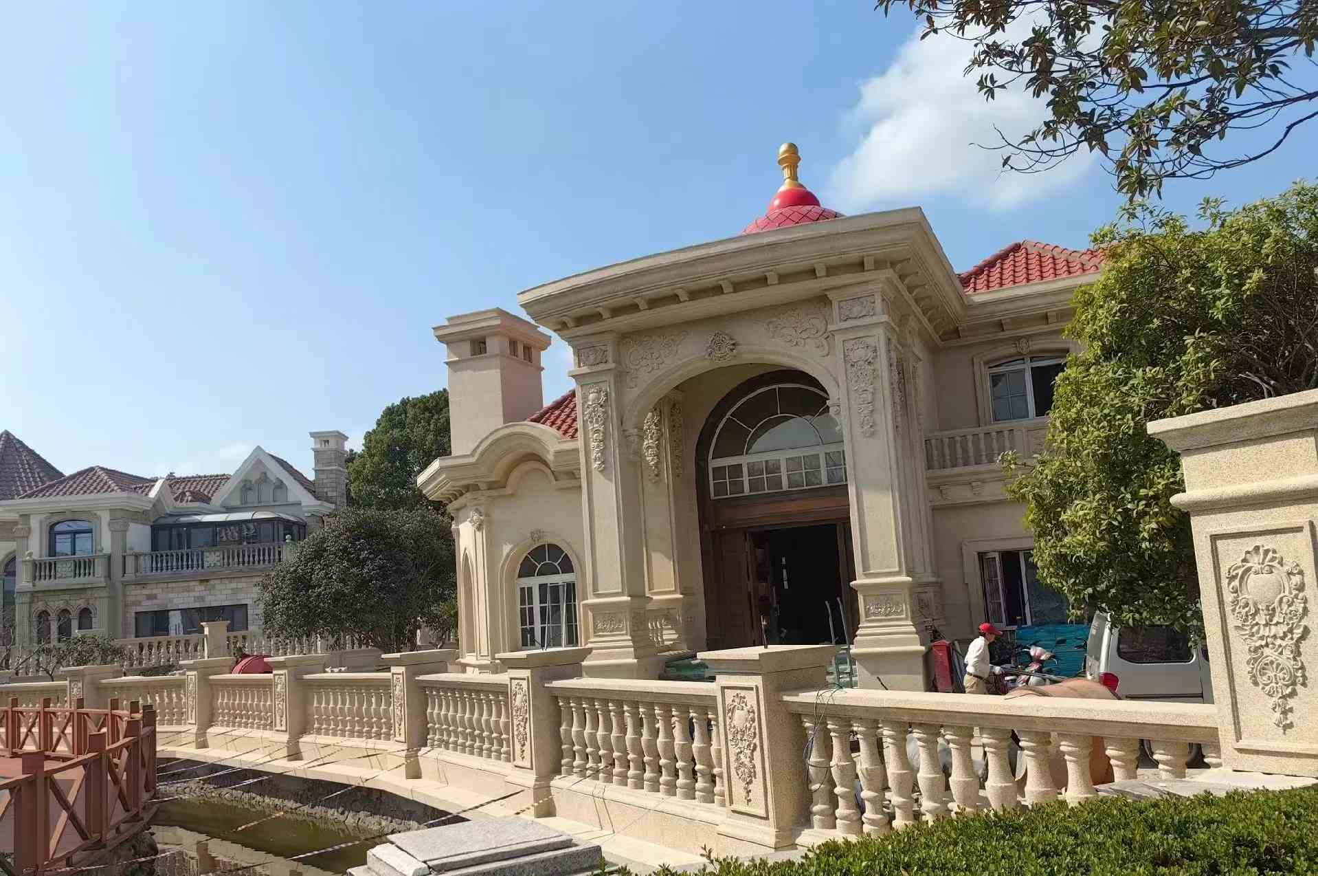 乌兰察布 黄金麻花岗岩欧式别墅