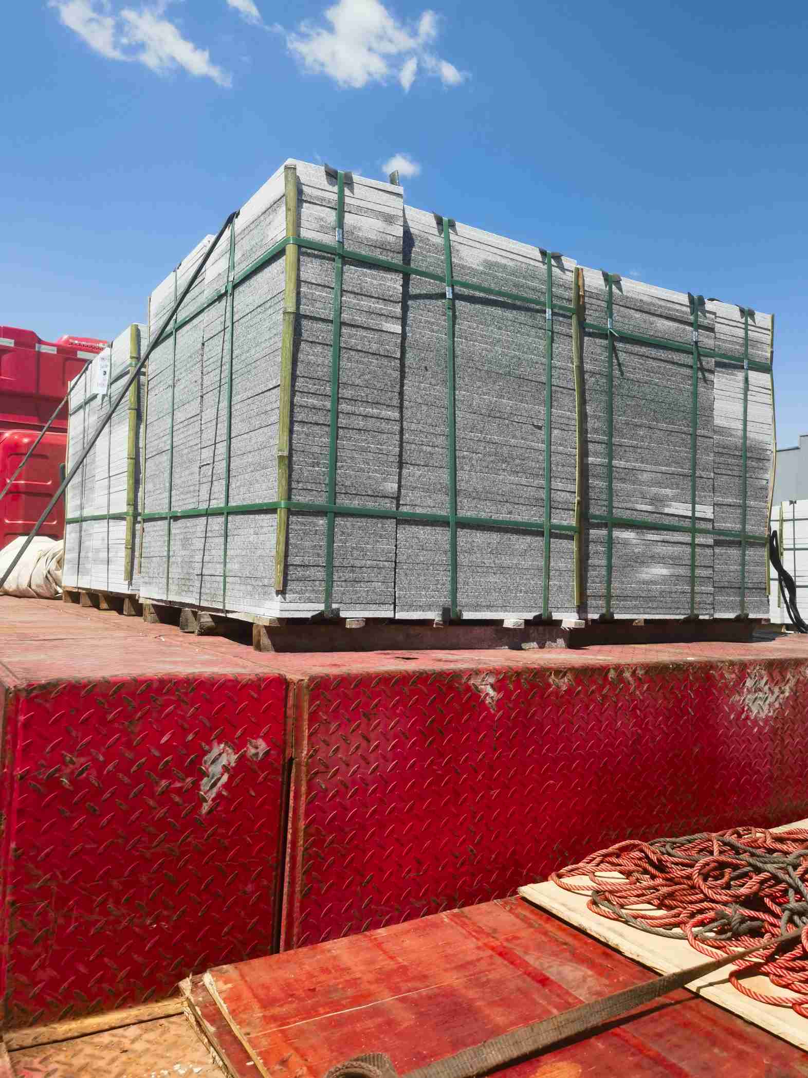 乌兰察布 芝麻白火烧规格板地铺石300*600/600*600