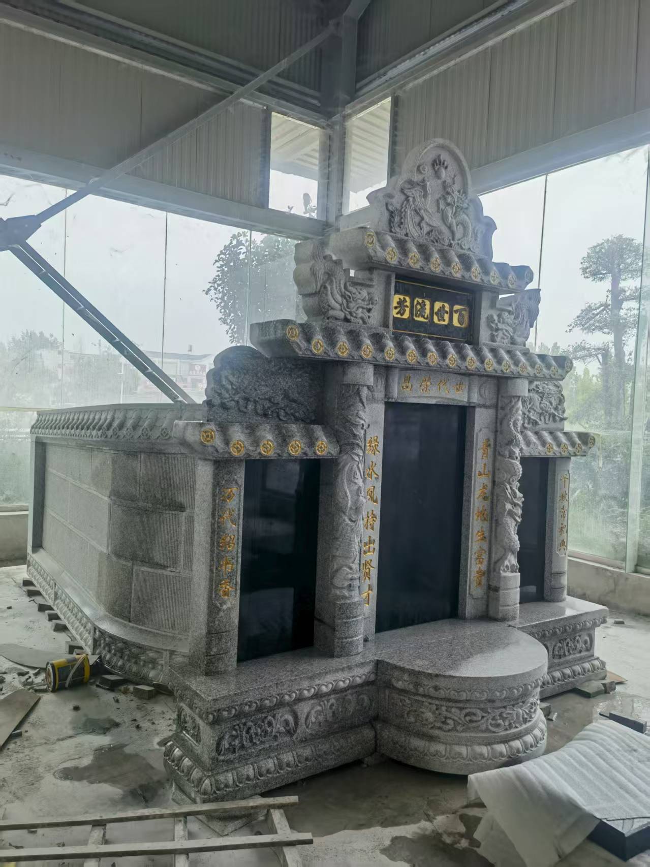 乌兰察布 芝麻白墓碑效果展示图